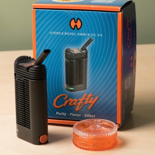 Crafty with loading tool in front of box